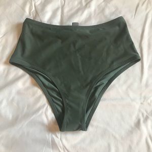 American Eagle High Waisted Green Swim Bottoms